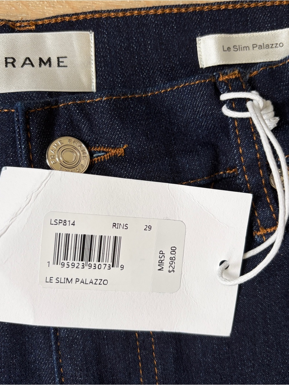 FRAME Le Slim Palazzo Jeans Women’s Sz 29 Dark Wash High Rise Wide Leg NWT *Q3 - Picture 3 of 6